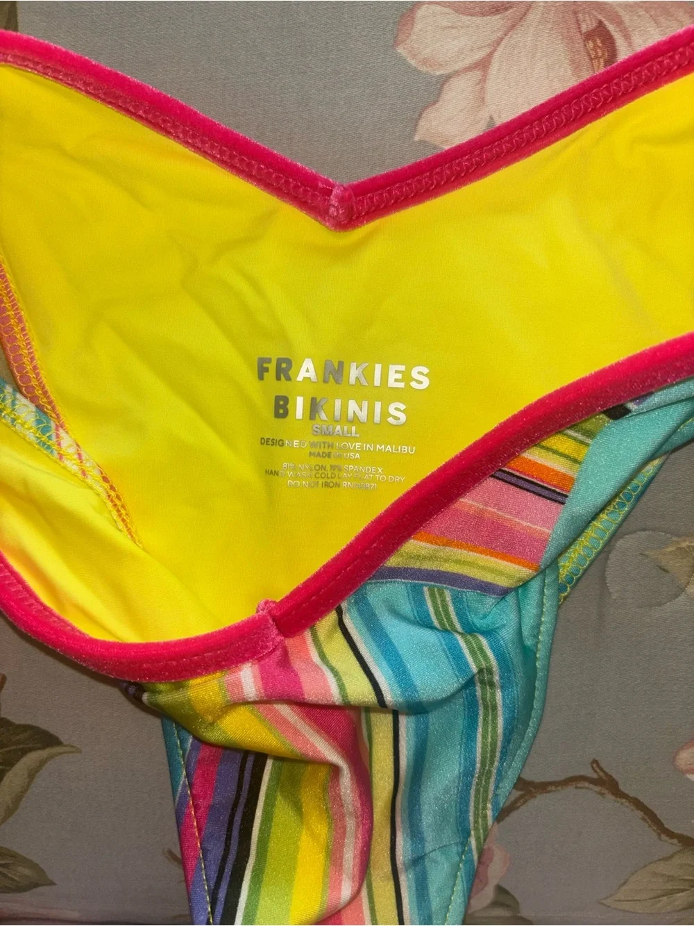 frankie’s bikinis rainbow shine bikini set